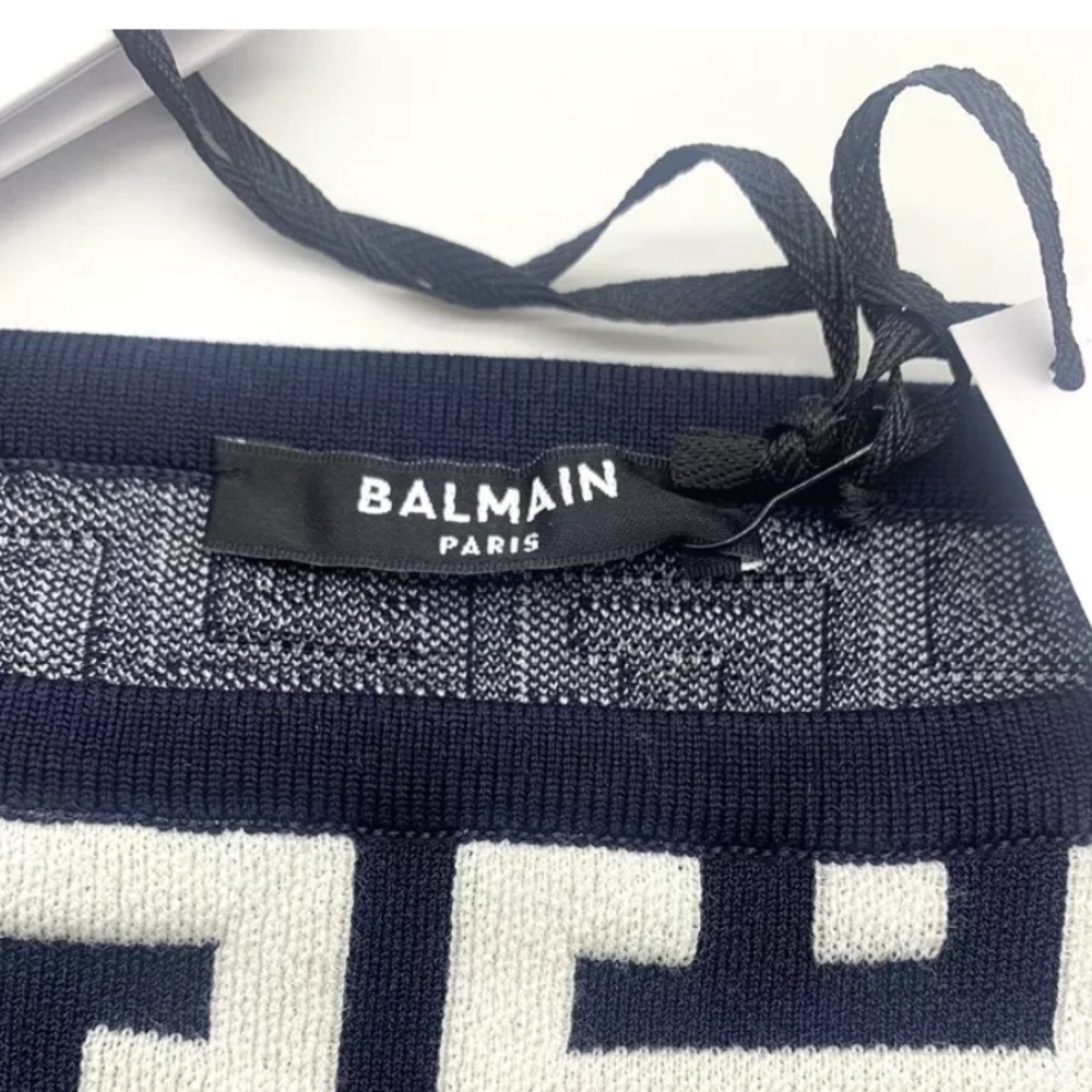 Balmain Monogram jacquard crop top - Picture 7 of 9